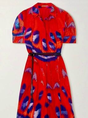 ALTUZARRA Kieran Crepe De Chine Shirt Dress Fall 21’ Collection